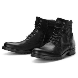�JACK & JONES COMBAT BOOTS JFWZACHARY COMBO ANTHRACITE�