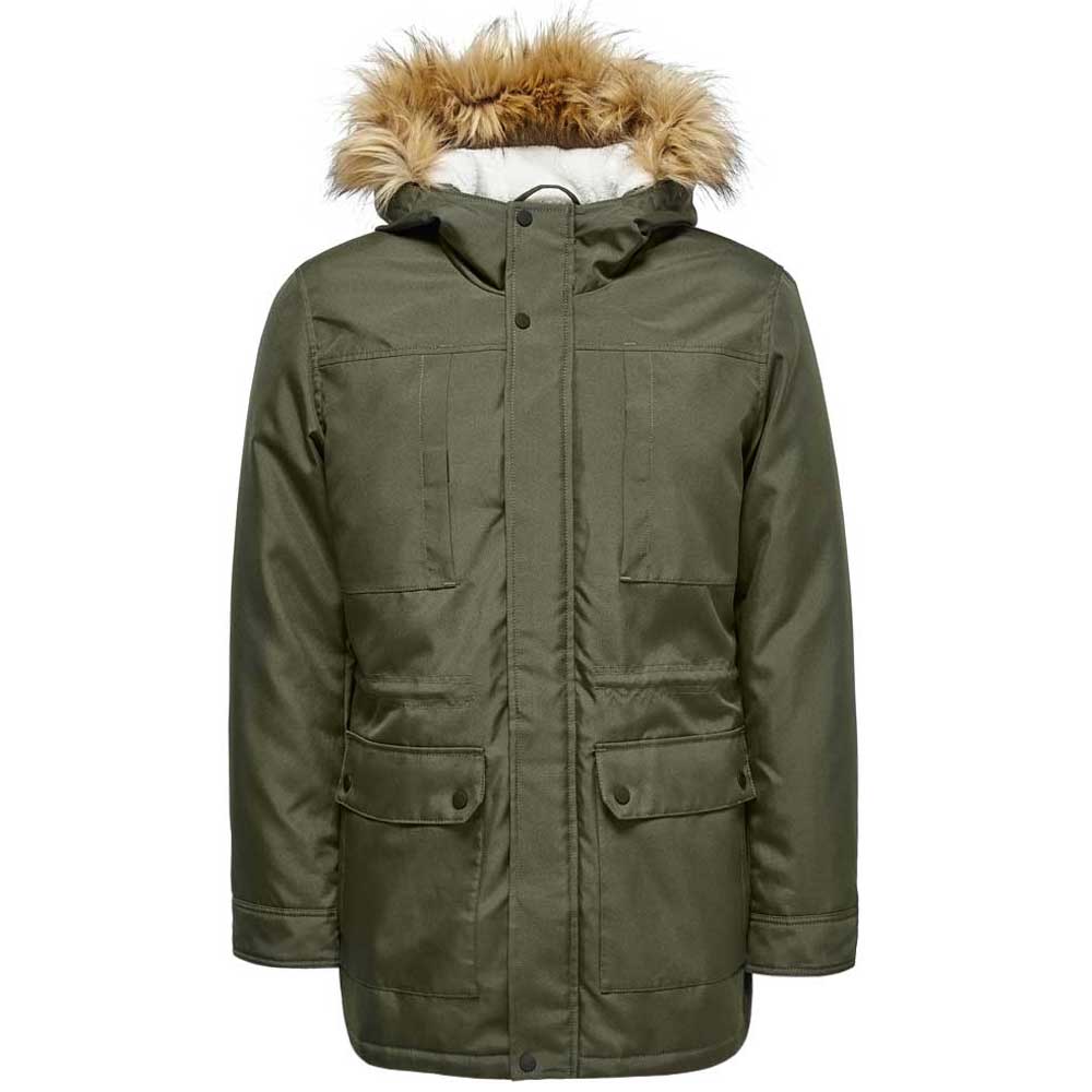 Only Sons Herren Parka in Schwarz und Grün