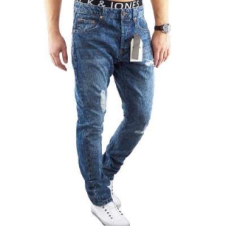 �ONLY & SONS TAPERED FIT JEANS onsCARROT D. BLUE DESTROY 6608 EXP�