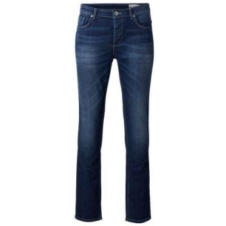 Ungewaschene Skinnyjeans von SELECTE HOMME in Medium Blue Denim mit 5 Taschen