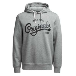 JACK & JONES Herren Kaputzenpullover jorHAWL mit Flecce-Innenseite und Print