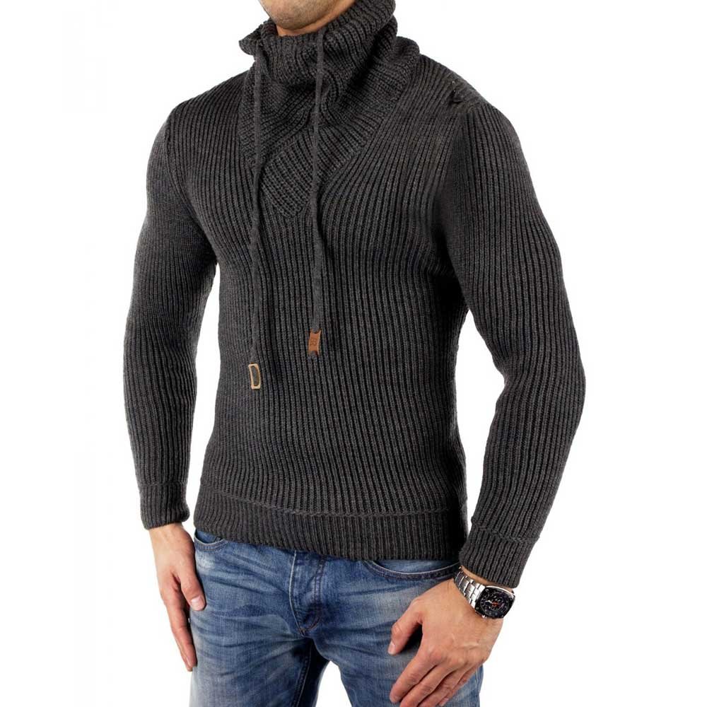 Schalkragen Pullover Herren Hoher Kragen Hoher Kragen Sweatshirt