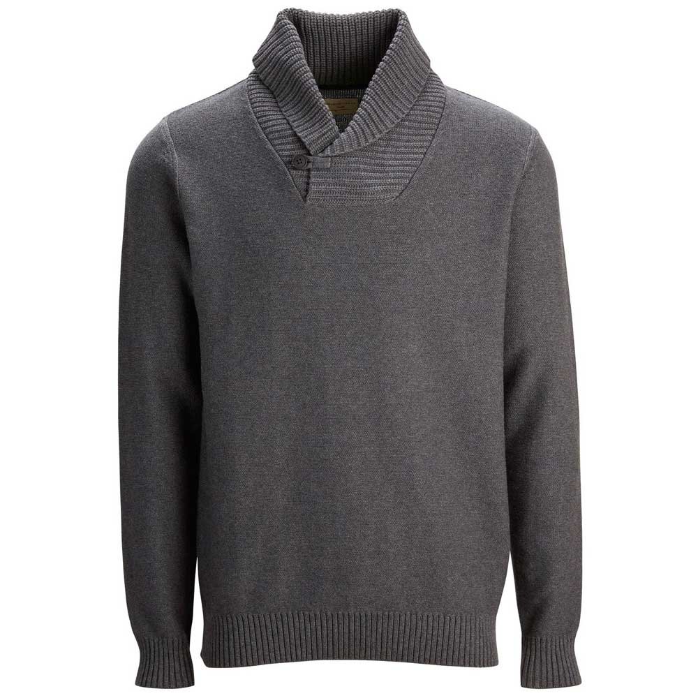 Selected Homme Herren Strickpullover mit Schalkragen in modischem Grau