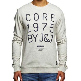 Herren Print Sweatshirt in Wei� Melange - core-mode.de