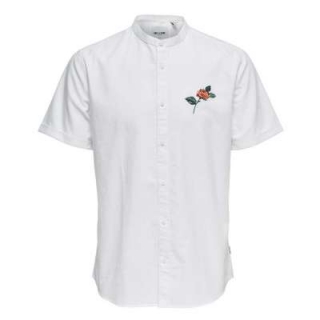 Only & Sons Herren Hemd Onsflower Embroidery Ss Shirt Exp Kurzarm Regular Fit
