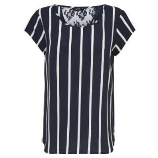 Damen Top blau wei� gestreift von ONLY - core-mode.de