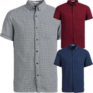 JACK & JONES Herren Kurzarm Hemd Jorjohan in Slim Fit mit Button-Down-Kragen JACK & JONES Herren Kurzarm Hemd Jorjohan in Slim Fit mit Button-Down-Kragen