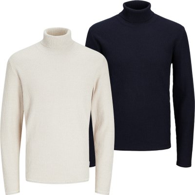 JACK & JONES Herren Strickpullover - Bequemer Mock Neck Pulli Für Jeden Tag