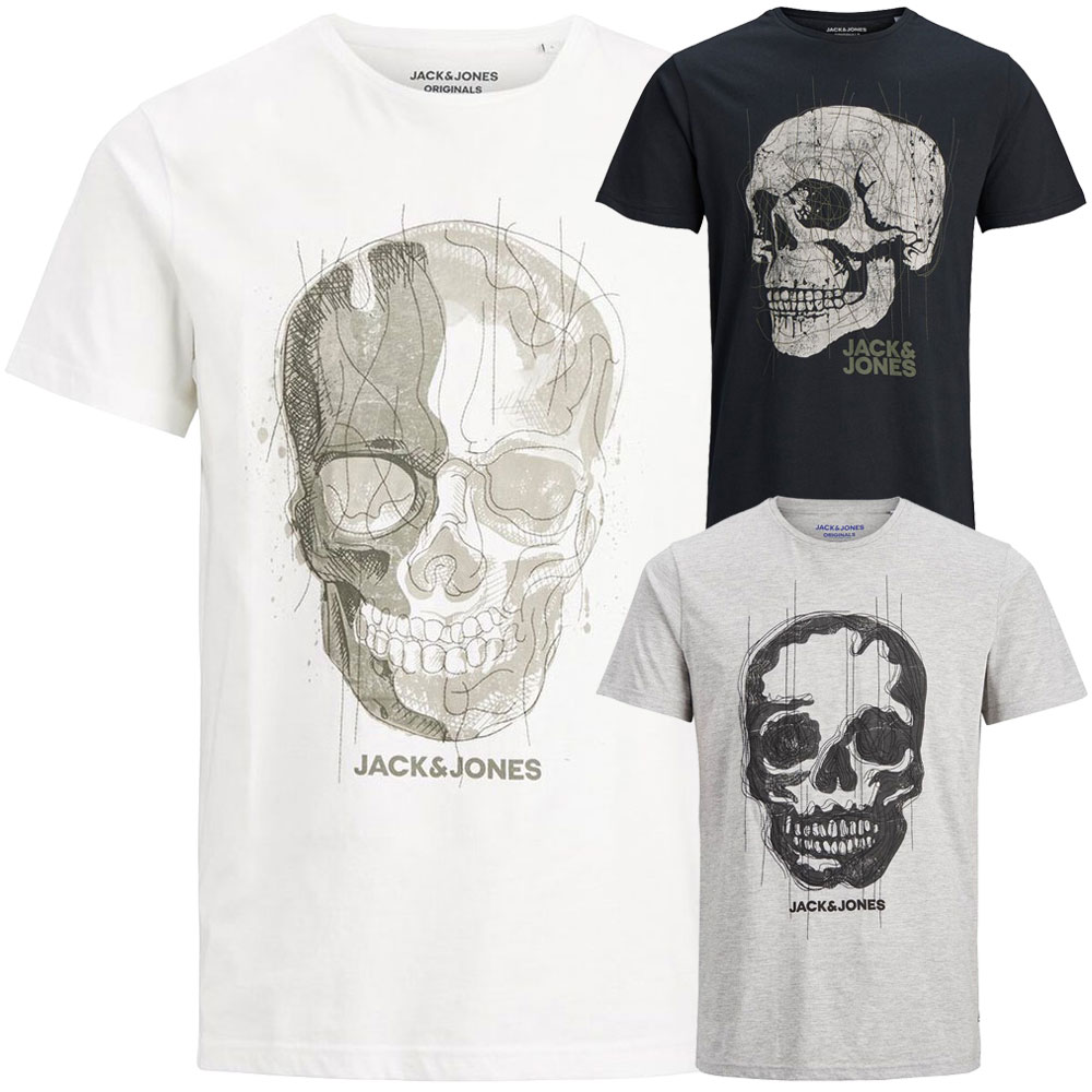 TOTENKOPF SKIZZEN T SHIRT JACK JONES CORE MODE