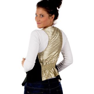 Miss Sixty Damen Weste Jeansweste leichte Stoffweste Schwarz