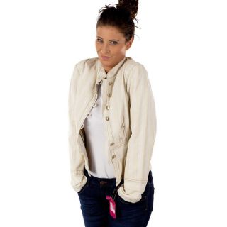 Imitz Ichi Damen Collagejacke leichte Jacke Bomberjacke Modell 2 Gestreift
