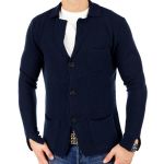 Antony Morato Herren Strickpullover Strickjacke Cardigan Kollektion 1 Modell 8 Blau
