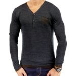 Antony Morato Herren Strickpullover Langarmshirt Kollektion 15 Modell 2 Dunkelgrau
