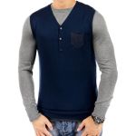 Antony Morato Herren Strickpullover Langarmshirt Kollektion 15 Modell 7 Dunkelblau