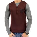 Antony Morato Herren Strickpullover Langarmshirt Kollektion 15 Modell 8 Rostrot