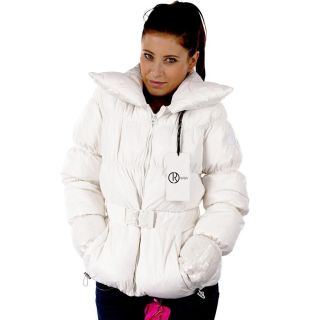 Relish Damen Steppjacke Winterjacke dicke Jacke gepolsterter Kragen Modell 3 Wei�
