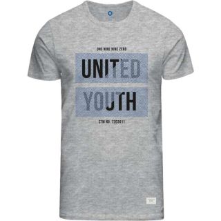 JACK & JONES Herren T-Shirt MIX Sommer Rundhals Kurzarm Print Slim Fit JcoBooster 4 Grau