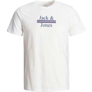JACK & JONES Herren T-Shirt MIX Sommer Rundhals Kurzarm Print Slim Fit Jorart Marwa Cremewei�