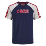JACK & JONES Herren T-Shirt Jcomaxit Sommer Baumwolle Print Rundhals Regular Fit Dunkelblau