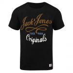 JACK & JONES Herren T-Shirt Jornew Quay Sommer Baumwolle Rundhals Tall & Slim Black