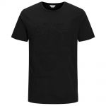 JACK & JONES Herren T-Shirt Jcomest Sommer Baumwolle Print Rundhals Regular Fit Schwarz