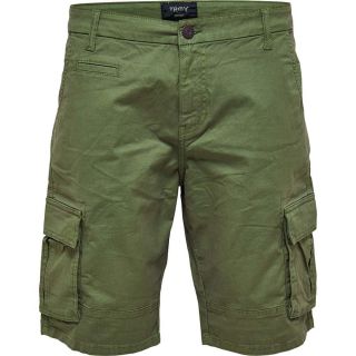 Only & Sons Herren Cargo Shorts Trocargo kurze Hose Herrenhose Hosen Cargo Gr�n