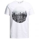 JACK & JONES Herren T-Shirt Jorhello Sommer Baumwolle Print Rundhals Slim Fit Wei�