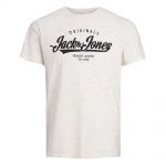 JACK & JONES Herren T-Shirt Jorautumn Sommer Baumwolle Print Rundhals Slim Fit Wei�