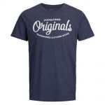 JACK & JONES Herren T-Shirt Jorautumn Sommer Baumwolle Print Rundhals Slim Fit Hellblau
