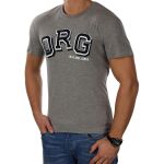 JACK & JONES Herren T-Shirt Jormasked Sommer Baumwolle Rundhals Regular Fit Grau