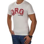 JACK & JONES Herren T-Shirt Jormasked Sommer Baumwolle Rundhals Regular Fit Wei� ORG