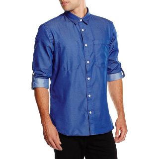 Jack & Jones Herren Hemd Jjcotayler Shirt Ls No Pocket Blau