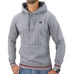 Jack & Jones Herren Kapuzenpullover Jorpinstripe Grau