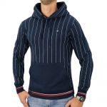 Jack & Jones Herren Kapuzenpullover Jorpinstripe Dunkelblau