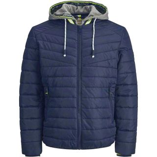 JACK & JONES Daunenjacke Joralex Steppjacke Pufferjacke �bergangsjacke Kapuze Dunkelblau