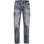 JACK & JONES Herren Jeans Mike Davis 658 Destroyed Comfort Fit Baumwolle Blue Denim