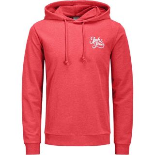 JACK & JONES Herren Kapuzenpullover Jorgalions Sweat Hoodie Sweatshirt Pullover Rot