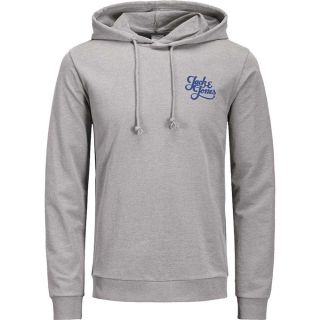 JACK & JONES Herren Kapuzenpullover Jorgalions Sweat Hoodie Sweatshirt Pullover Hellgrau