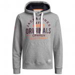 Jack & Jones Herren Kapuzenpullover Jorsolicity Sweat Hoodie Grau
