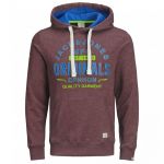 Jack & Jones Herren Kapuzenpullover Jorsolicity Sweat Hoodie Weinrot