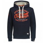 Jack & Jones Herren Kapuzenpullover Jorsolicity Sweat Hoodie Dunkelblau