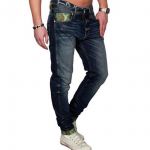 Jack & Jones Herren Jeans Jjorerik Bl 100 Dunkelblau Camouflage BL 100
