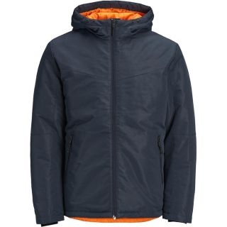 JACK & JONES Daunenjacke Jcobarkley Steppjacke Pufferjacke Winterjacke Kapuze Dunkelblau