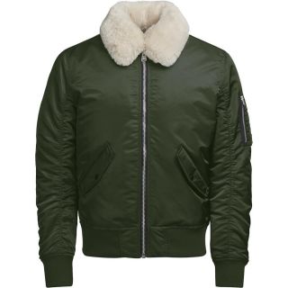 JACK & JONES Bomberjacke Jcobias Collegejacke Teddyfell Wasserabweisend One Fit Gr�n