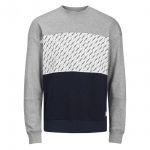 Jack & Jones Pullover Sweatshirt Jcobeagle Herren Hellgrau meliert