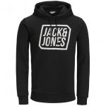 Jack & Jones Kapuzenpullover Jcosaturday Sweat Hood Herren Schwarz JACK