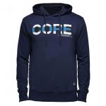 JACK & JONES Herren Kapuzenpullover Jcofont Sweat Hoodie Print Regular Fit Navyblau