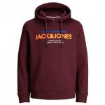 Jack & Jones Herren Kapuzenpullover Hoodie Jcojacob Weinrot