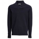 Selected Homme Herren Strickpullover Slhtroy Schalkragen Winter Pullover Navyblau