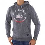 Jack & Jones Herren Kapuzenpullover Jorfriday Hellgrau meliert